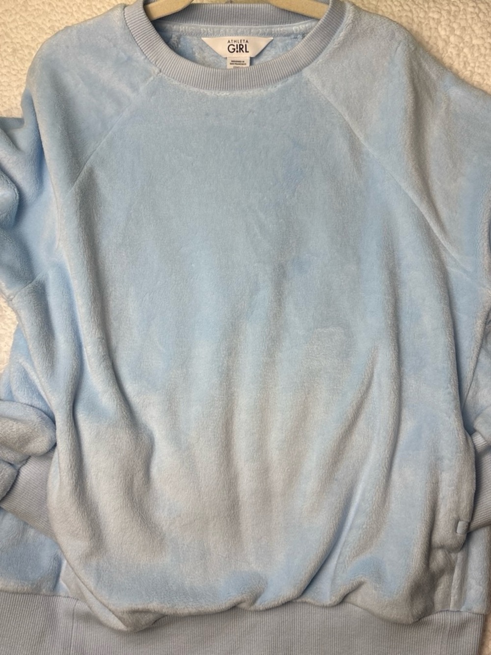 Athleta Baby Blue Crewneck Pullover Sweater M- 8/10